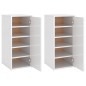 vidaXL Scarpiere 2 pz Bianco Lucido 32x35x70 cm in Truciolato vidaXL Scarpiere 2 pz Bianco Lucido 32x35x70 cm in Truciolato
