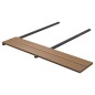 vidaXL Pavimento per Esterni in WPC Cavo con Accessori 26m² 2,2m Teak vidaXL Pavimento per Esterni in WPC Cavo con Accessori 26m² 2,2m Teak