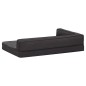 vidaXL Materasso Ergonomico per Cani 60x42 cm Pile Effetto Lino Nero