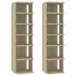 vidaXL Scarpiere 2 pz Rovere sonoma 27,5x27x102 cm vidaXL Scarpiere 2 pz Rovere sonoma 27,5x27x102 cm