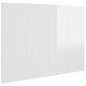 Testiera per Letto Bianco Lucido 120x1,5x80cm Legno Multistrato Testiera per Letto Bianco Lucido 120x1,5x80cm Legno Multistrato