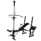 vidaXL Panca Multifunzione con Bilanciere e Set di Manubri 30,5 kg vidaXL Panca Multifunzione con Bilanciere e Set di Manubri 30,5 kg