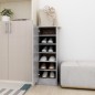 vidaXL Scarpiera Grigio Cemento 32x35x92 cm in Truciolato vidaXL Scarpiera Grigio Cemento 32x35x92 cm in Truciolato