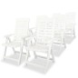 vidaXL Set da Pranzo da Giardino 7 pz in Plastica Bianco vidaXL Set da Pranzo da Giardino 7 pz in Plastica Bianco