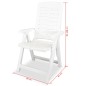 vidaXL Set da Pranzo da Giardino 7 pz in Plastica Bianco vidaXL Set da Pranzo da Giardino 7 pz in Plastica Bianco