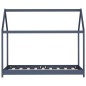 vidaXL Giroletto per Bambini Grigio in Legno Massello di Pino 80x160cm vidaXL Giroletto per Bambini Grigio in Legno Massello di Pino 80x160cm