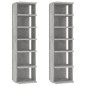 vidaXL Scarpiere 2 pz Grigio Cemento 27,5x27x102 cm vidaXL Scarpiere 2 pz Grigio Cemento 27,5x27x102 cm