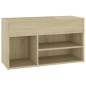 vidaXL Panca Portascarpe Rovere Sonoma 103x30x54,5 cm in Truciolato
