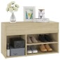 vidaXL Panca Portascarpe Rovere Sonoma 103x30x54,5 cm in Truciolato
