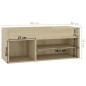 vidaXL Panca Portascarpe Rovere Sonoma 103x30x54,5 cm in Truciolato