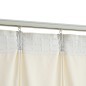 Tende Oscuranti con Ganci 2 pz Crema in Velluto 140x225 cm Tende Oscuranti con Ganci 2 pz Crema in Velluto 140x225 cm