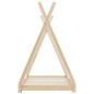 vidaXL Giroletto per Bambini in Legno Massello di Pino 70x140 cm