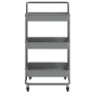 vidaXL Carrello da Cucina 3 Ripiani Grigio 42x35x85 cm Ferro e ABS vidaXL Carrello da Cucina 3 Ripiani Grigio 42x35x85 cm Ferro e ABS
