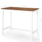 vidaXL Set Tavolo e Sedie da Bar 5 pz Legno Massello Marrone e Bianco vidaXL Set Tavolo e Sedie da Bar 5 pz Legno Massello Marrone e Bianco