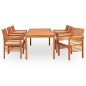 vidaXL Set da Pranzo da Giardino 7 pz con Cuscini Massello di Acacia vidaXL Set da Pranzo da Giardino 7 pz con Cuscini Massello di Acacia