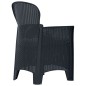 vidaXL Set Pranzo da Giardino 7 pz in Plastica Antracite Stile Rattan vidaXL Set Pranzo da Giardino 7 pz in Plastica Antracite Stile Rattan