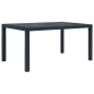 vidaXL Set Pranzo da Giardino 7 pz in Plastica Antracite Stile Rattan vidaXL Set Pranzo da Giardino 7 pz in Plastica Antracite Stile Rattan