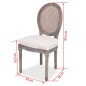 vidaXL Sedie da Pranzo 6 pz Crema in Tessuto vidaXL Sedie da Pranzo 6 pz Crema in Tessuto