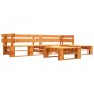 vidaXL Set Divani da Giardino su Pallet 4 pz con Cuscini Grigi Legno vidaXL Set Divani da Giardino su Pallet 4 pz con Cuscini Grigi Legno