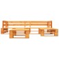 vidaXL Set Divani da Giardino su Pallet 4 pz con Cuscini Grigi Legno vidaXL Set Divani da Giardino su Pallet 4 pz con Cuscini Grigi Legno