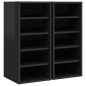 vidaXL Scarpiere 2 pz Nero Lucido 31,5x35x70 cm in Truciolato vidaXL Scarpiere 2 pz Nero Lucido 31,5x35x70 cm in Truciolato