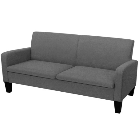 vidaXL Set di Divani in Tessuto 2 pz Grigio Scuro
