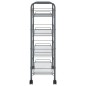 vidaXL Carrello da Cucina con 4 Ripiani Grigio 46x26x64 cm in Ferro vidaXL Carrello da Cucina con 4 Ripiani Grigio 46x26x64 cm in Ferro