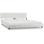 vidaXL Letto con Materasso Bianco in Similpelle 160x200 cm vidaXL Letto con Materasso Bianco in Similpelle 160x200 cm