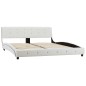 vidaXL Letto con Materasso Bianco in Similpelle 160x200 cm vidaXL Letto con Materasso Bianco in Similpelle 160x200 cm