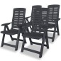 vidaXL Set da Pranzo da Giardino 5 pz in Plastica Antracite vidaXL Set da Pranzo da Giardino 5 pz in Plastica Antracite
