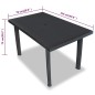 vidaXL Set da Pranzo da Giardino 5 pz in Plastica Antracite vidaXL Set da Pranzo da Giardino 5 pz in Plastica Antracite