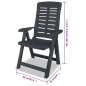 vidaXL Set da Pranzo da Giardino 5 pz in Plastica Antracite vidaXL Set da Pranzo da Giardino 5 pz in Plastica Antracite