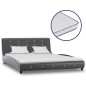 vidaXL Letto con Materasso Memory Foam Grigio in Similpelle 140x200 cm vidaXL Letto con Materasso Memory Foam Grigio in Similpelle 140x200 cm