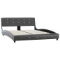 vidaXL Letto con Materasso Memory Foam Grigio in Similpelle 140x200 cm vidaXL Letto con Materasso Memory Foam Grigio in Similpelle 140x200 cm