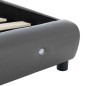 vidaXL Letto con Materasso Memory Foam Grigio in Similpelle 140x200 cm vidaXL Letto con Materasso Memory Foam Grigio in Similpelle 140x200 cm