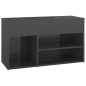vidaXL Panca Portascarpe Grigio Lucido 80x30x45 cm in Truciolato vidaXL Panca Portascarpe Grigio Lucido 80x30x45 cm in Truciolato