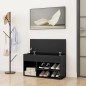 vidaXL Panca Portascarpe Grigio Lucido 80x30x45 cm in Truciolato vidaXL Panca Portascarpe Grigio Lucido 80x30x45 cm in Truciolato