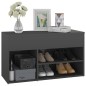 vidaXL Panca Portascarpe Grigio Lucido 80x30x45 cm in Truciolato vidaXL Panca Portascarpe Grigio Lucido 80x30x45 cm in Truciolato
