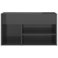 vidaXL Panca Portascarpe Grigio Lucido 80x30x45 cm in Truciolato vidaXL Panca Portascarpe Grigio Lucido 80x30x45 cm in Truciolato