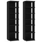 vidaXL Scarpiere 2 pz Nere 27,5x27x102 cm