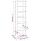 vidaXL Scarpiere 2 pz Nere 27,5x27x102 cm