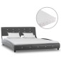 vidaXL Letto con Materasso Grigio in Similpelle 140x200 cm vidaXL Letto con Materasso Grigio in Similpelle 140x200 cm