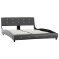 vidaXL Letto con Materasso Grigio in Similpelle 140x200 cm vidaXL Letto con Materasso Grigio in Similpelle 140x200 cm