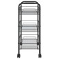 vidaXL Carrello da Cucina con 3 Ripiani Nero 46x26x64 cm in Ferro vidaXL Carrello da Cucina con 3 Ripiani Nero 46x26x64 cm in Ferro