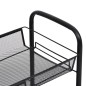 vidaXL Carrello da Cucina con 3 Ripiani Nero 46x26x64 cm in Ferro vidaXL Carrello da Cucina con 3 Ripiani Nero 46x26x64 cm in Ferro