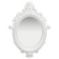 Specchio da Parete Stile Castello 56x76 cm Bianco Specchio da Parete Stile Castello 56x76 cm Bianco