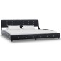 vidaXL Letto con Materasso Nero in Similpelle 180x200 cm vidaXL Letto con Materasso Nero in Similpelle 180x200 cm
