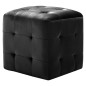 vidaXL Pouf 2 pz Nero 30x30x30 cm in Velluto vidaXL Pouf 2 pz Nero 30x30x30 cm in Velluto