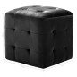 vidaXL Pouf 2 pz Nero 30x30x30 cm in Velluto vidaXL Pouf 2 pz Nero 30x30x30 cm in Velluto