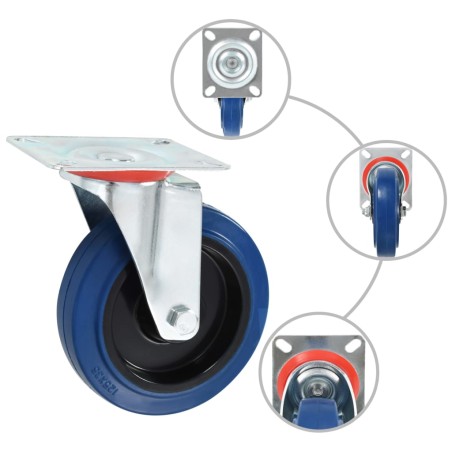 vidaXL Ruote Girevoli 12 pz 125 mm